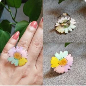 انگشتر بابونه چندرنگ