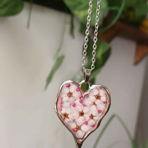 گردنبند قلبی شکوفه